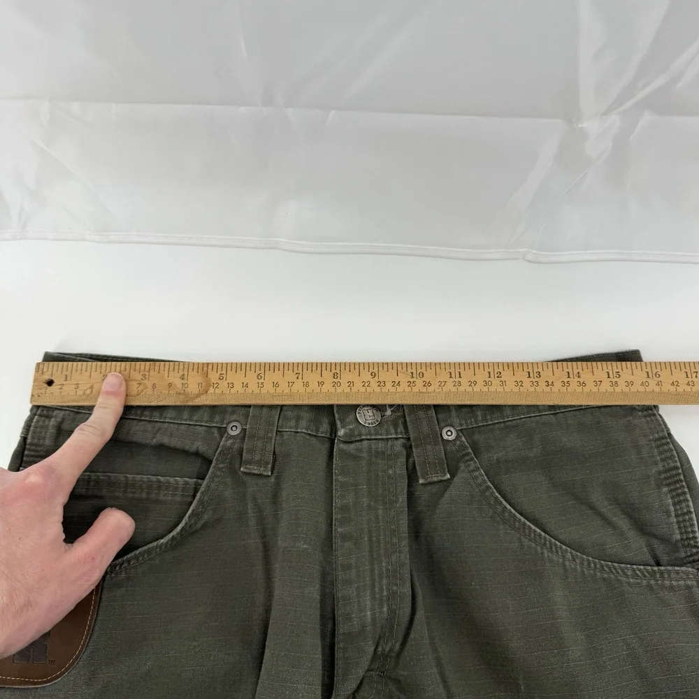Men's‎ Olive Wrangler Ripstop Cargo Pants Drab Vintage Military Style 31x29